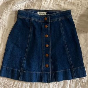 Madewell denim skirt with snaps